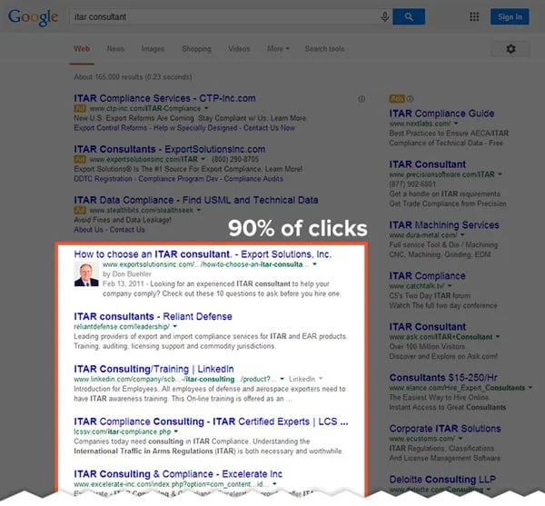 O que é SEO? Resultados orgânicos